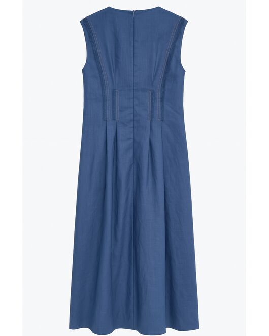 Платье темно-синее изо льна от Luisa Wang 