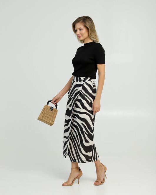Юбка принт зебра изо льна от Luisa Wang 