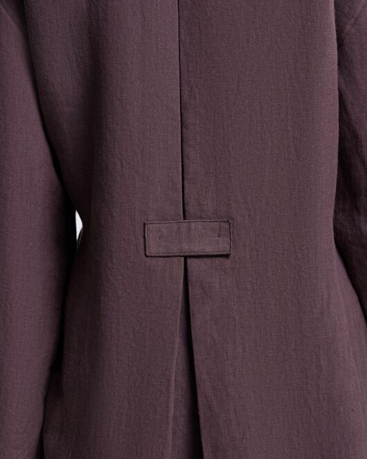 Рубашка  коричневая из льна-125028 от  