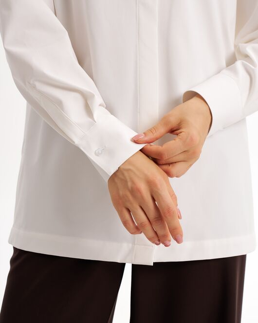 Рубашка  молочная из смесового состава с пуговицами по бокам  -9027 от  