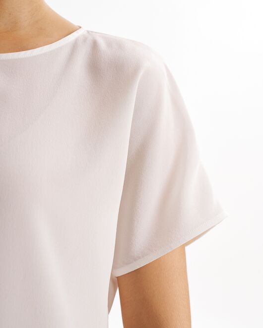 Топ шелковый белый-9024 от byME 