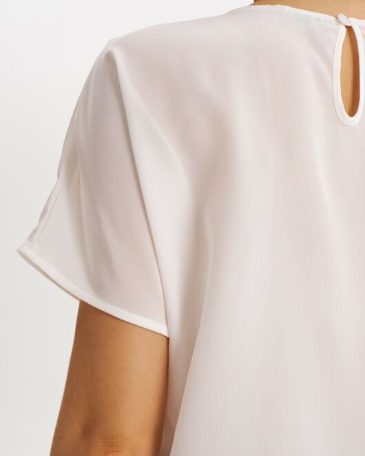 Топ шелковый белый-9024 от byME 