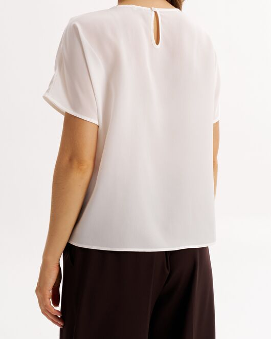 Топ шелковый белый-9024 от byME 