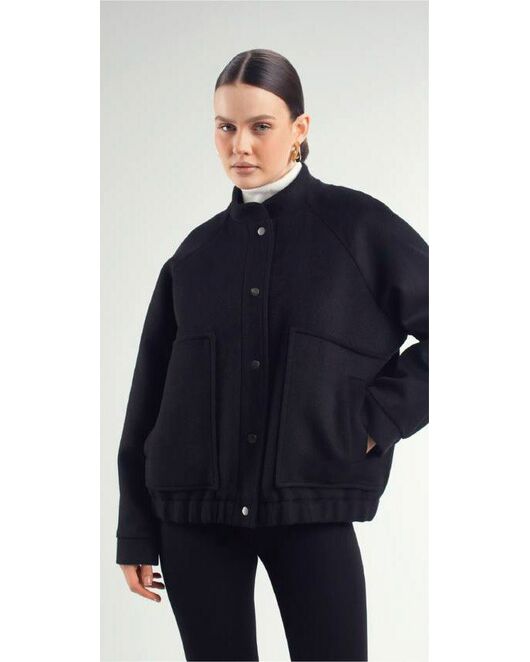 Бомбер из мериноса цвет: Черный-A102 от Doroteya 