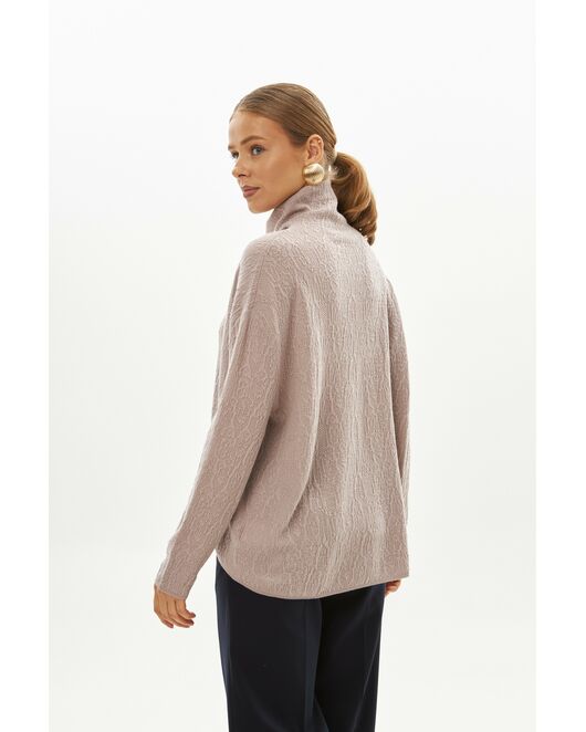Джемпер из шерсти мериноса тонкой вязки пыльная роза от byME 