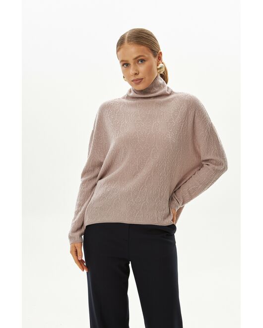 Джемпер из шерсти мериноса тонкой вязки пыльная роза от byME 