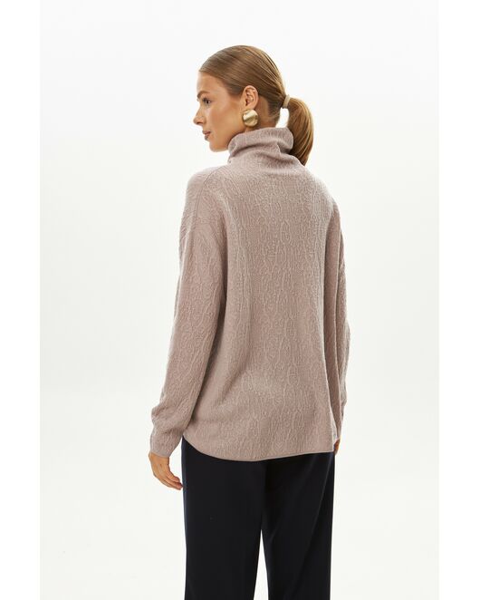 Джемпер из шерсти мериноса тонкой вязки пыльная роза от byME 