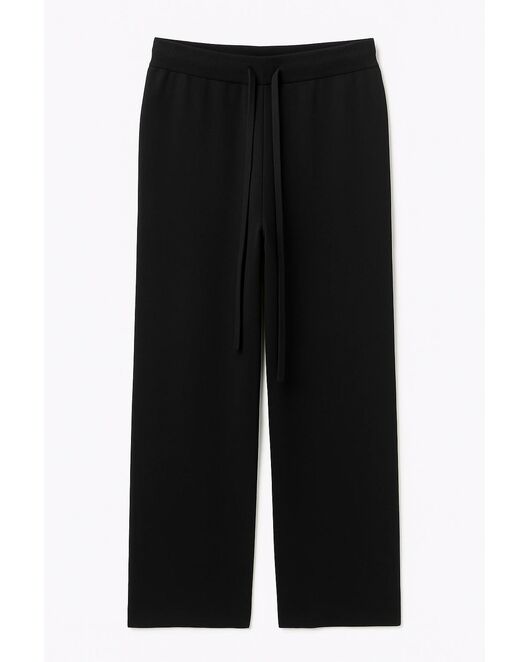 Брюки черные из хлопка и акрила-MQ061 от byME 