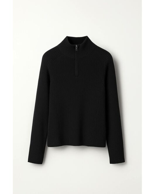 Джемпер черный из шерсти мериноса-30W3329 от byME 