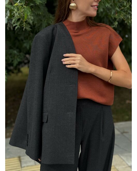 Жакет в цвете антрацит MS5120 от  