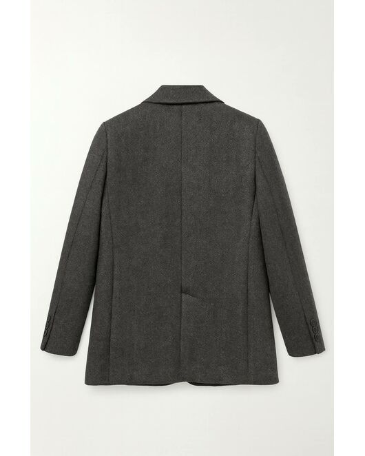 Жакет темно-серый в ёлочку с добавлением шерсти   LW-125021 от LW 