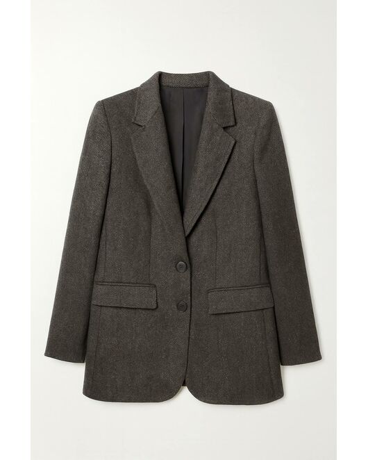 Жакет темно-серый в ёлочку с добавлением шерсти   LW-125021 от LW 