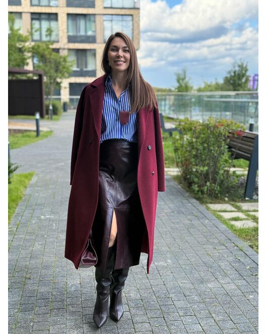 Женская рубашка  в синюю полоску-9034 от  