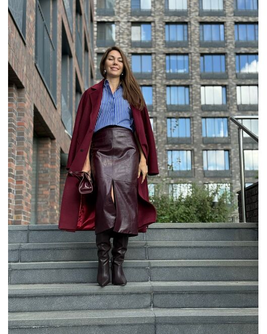 Женская рубашка  в синюю полоску-9034 от  