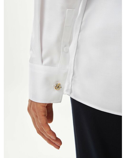 Женская рубашка белая оверсайз из хлопка 9035 от byME 