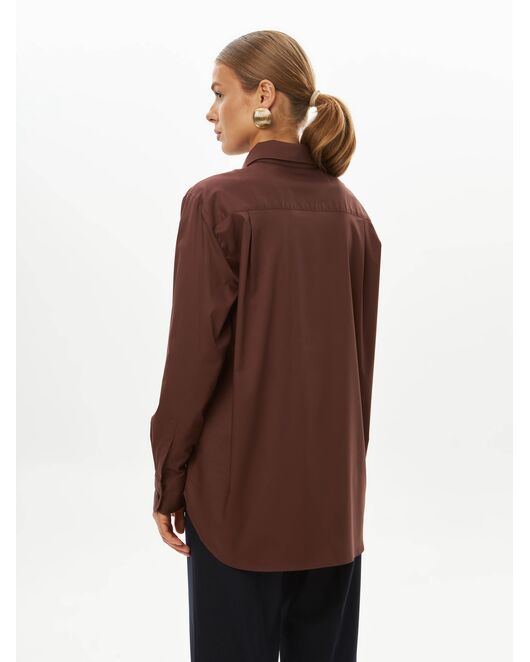 Женская рубашка коричневая -9037 от byME 