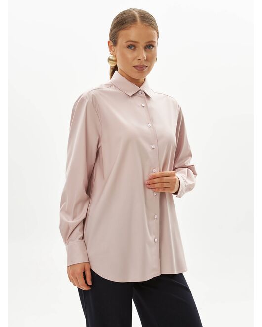 Женская рубашка в пудровом цвете-9038 от byME 
