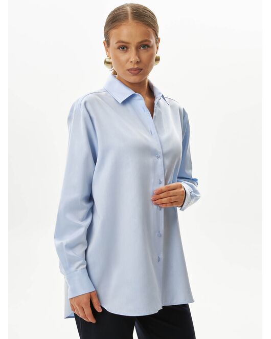 Женская рубашка голубая-9040 от byME 
