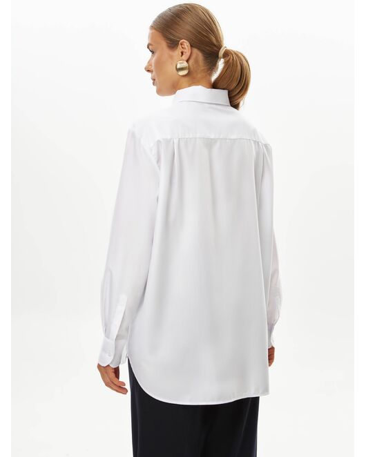 Женская рубашка белая из бамбука-9041 от byME 