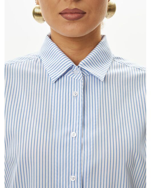 Женская рубашка в голубую полоску-9044 от byME 