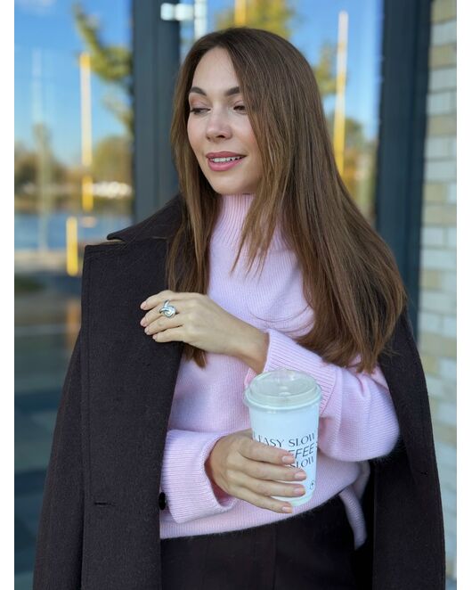 Свитер из шерсти с ангорой в розовом цвете от byME 