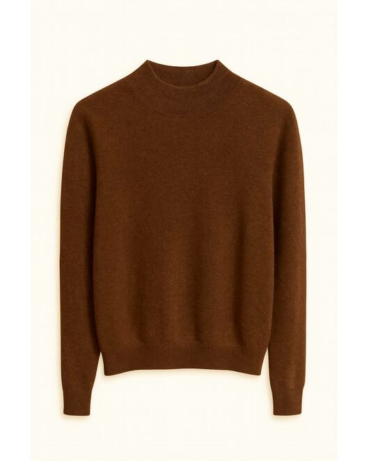 Джемпер из шерсти мериноса темно-коричный LWSW-345006 от LW  Джемпер из шерсти мериноса темно-коричный LWSW-345006 от LW