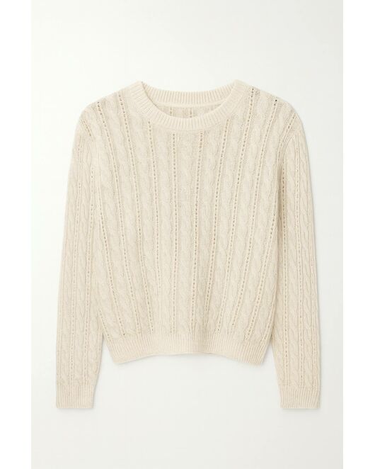 Джемпер кремовый из шерсти и кашемира LWWN-346047 от LW 