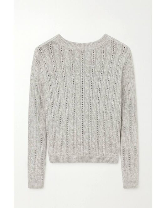 Джемпер светло-серый из шерсти и кашемира LWWN-346047 от LW  Джемпер светло-серый из шерсти и кашемира LWWN-346047 от LW