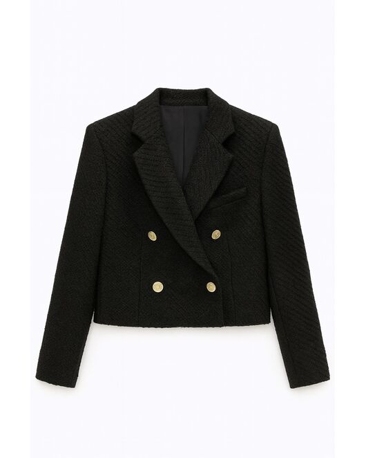 Жакет черный с добавлением шерсти  LW-125042 от LW  Жакет черный с добавлением шерсти  LW-125042 от LW