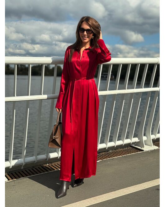 Платье красное из района-LWWN-025020 от LW 