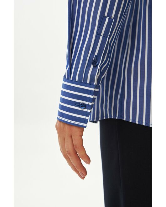 Женская рубашка  в синюю полоску-9034 от  