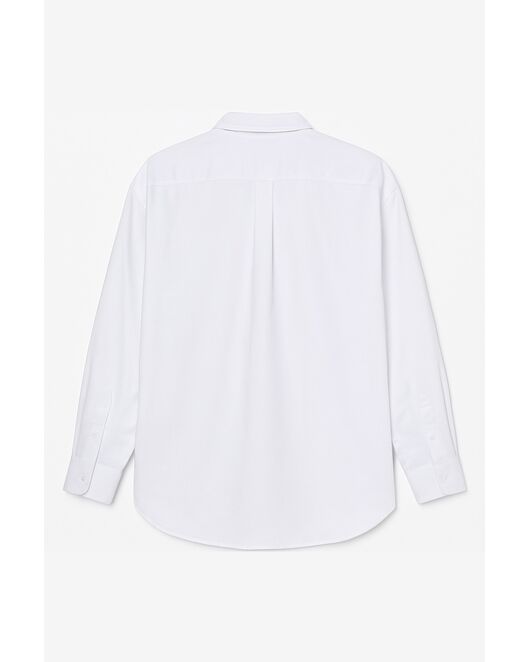 Женская рубашка белая оверсайз из хлопка 9035 от byME 