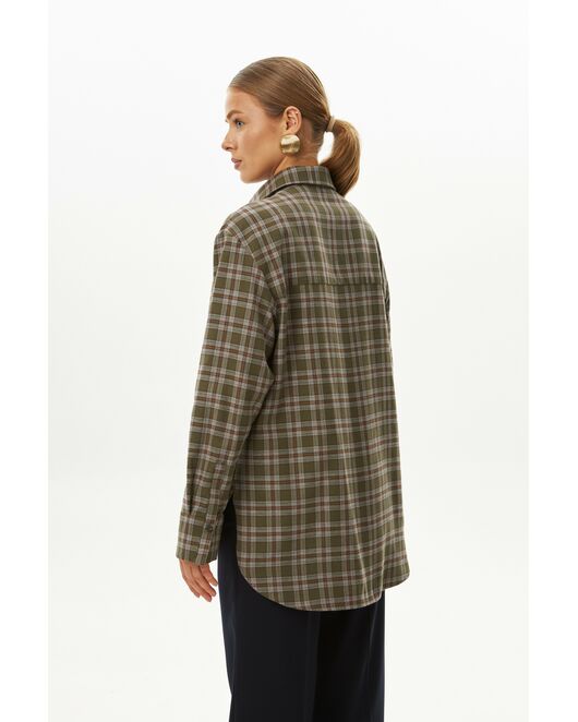 Женская рубашка фланелевая из хлопка-9030 от  