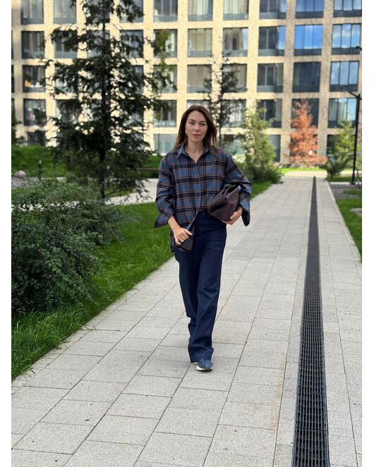 Женская рубашка фланелевая из хлопка-9031 от  