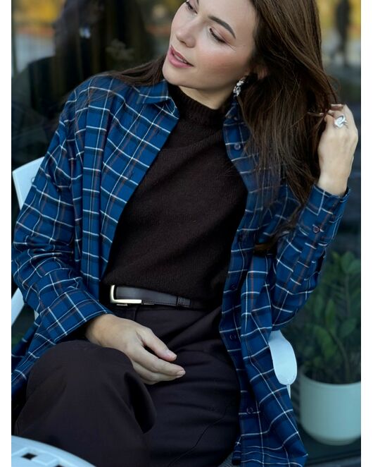 Женская рубашка фланелевая из хлопка-9032 от  