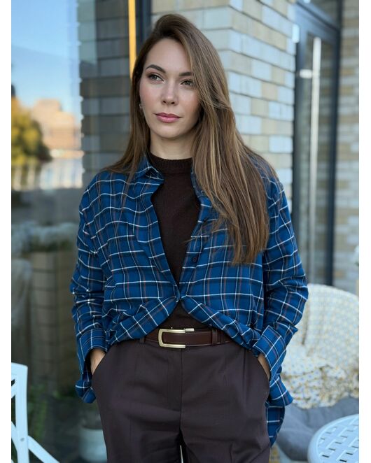 Женская рубашка фланелевая из хлопка-9032 от  