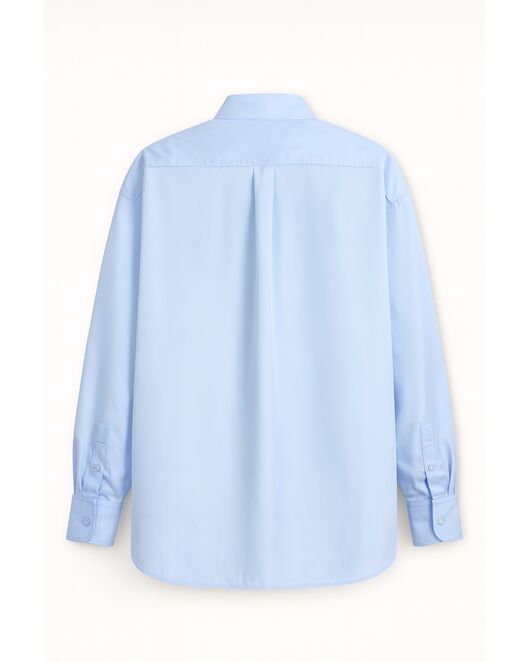 Женская рубашка из бамбука голубая-9033 от  