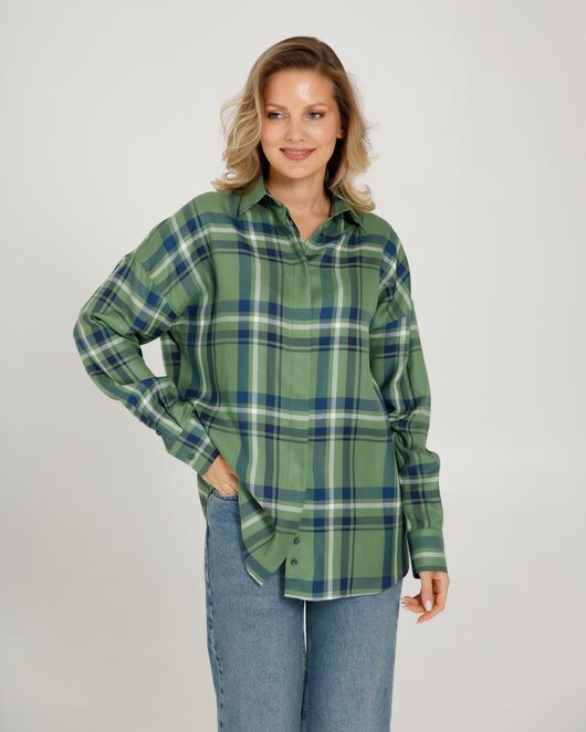 Женская рубашка  прямого силуэта - 8670 от byME 