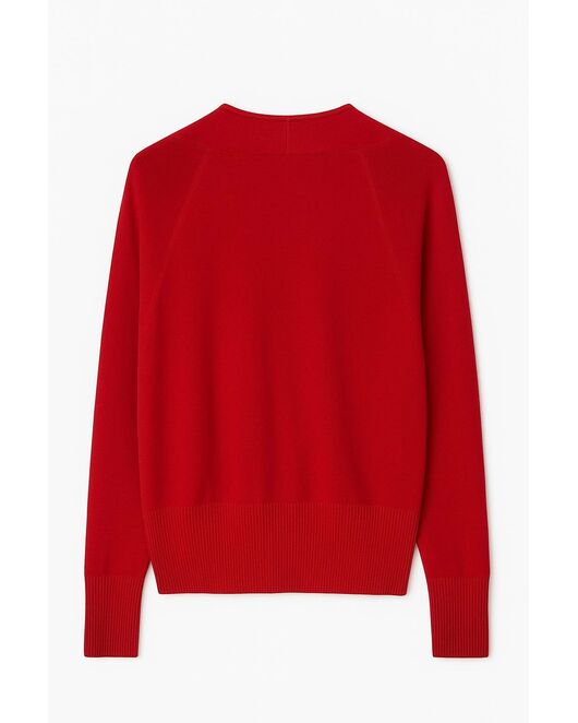 Кардиган красный из шерсти мериноса-02А20491 от byME 