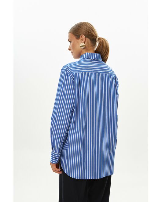 Женская рубашка в синюю полоску-9045 от byME 