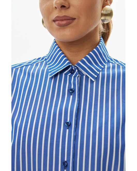 Женская рубашка в синюю полоску-9045 от byME 