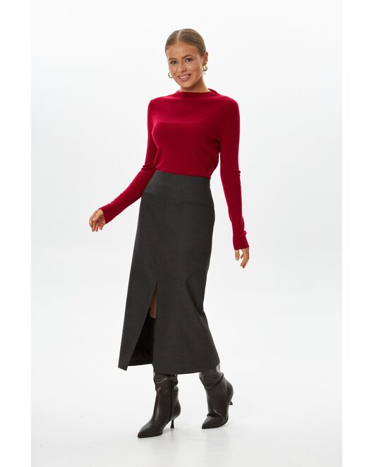 Лонгслив красный из шерсти мериноса-02B20112 от  