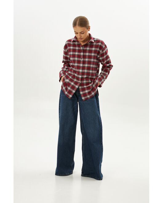 Женская рубашка в клетку фланелевая 9067 от byME 