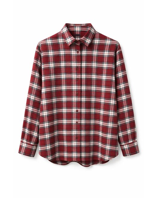 Женская рубашка в клетку фланелевая 9067 от byME 