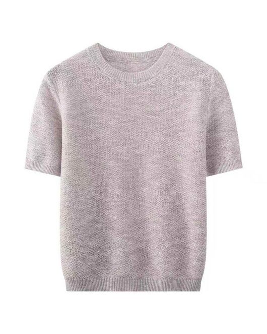 Джемпер молочный с коротким руковом из вискозы-ZJ965-white от  