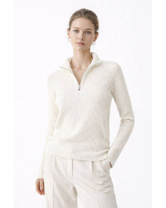 Джемпер молочный из шерсти мериноса-30W3329 от byME 