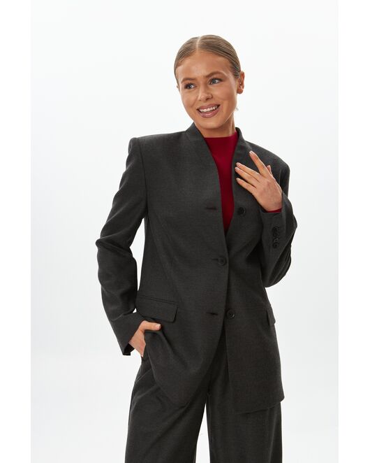 Жакет графит с шерстью J1-1006 от  