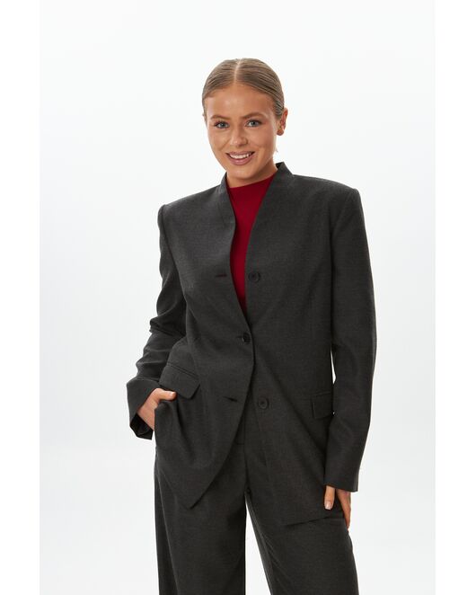 Жакет графит с шерстью J1-1006 от  