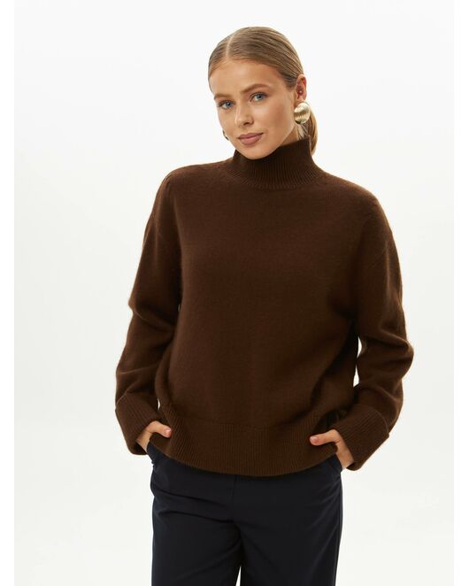 Свитер из шерсти с ангорой коричневый от byME 