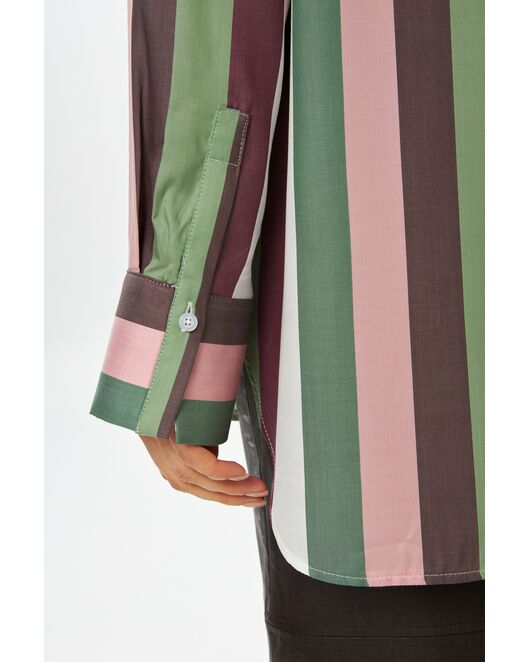 Женская рубашка в полоску из лиоцелла 9048 от byME 